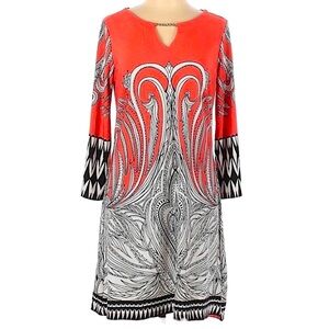 HAANI Long Sleeves Summer Paisley Cocktail Dress